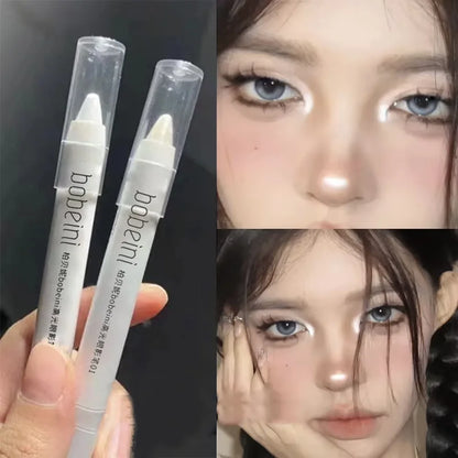Eye Makeup Highlighter Pencil, Undereye Brightener Pencil, Dual-End Eye Shadow Stick, Smudge-Proof Eye Makeup
