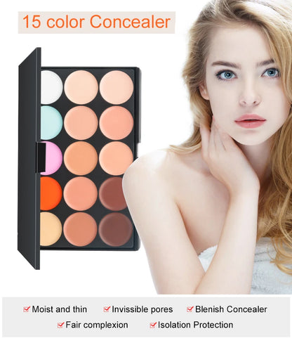 15 Colors Face Concealer Camouflage Cream Contour Palette Maquillaje Profesional Foundation Paleta Concealer