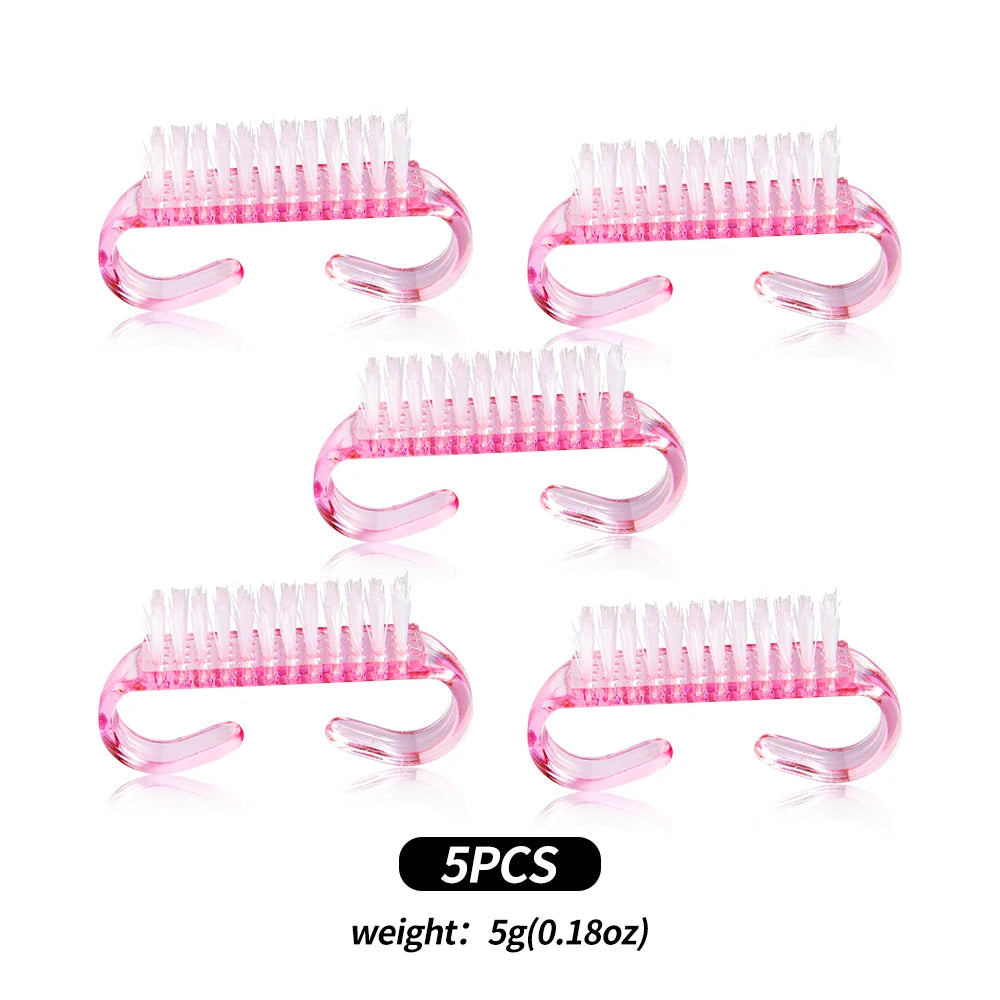 3/5/8Pcs Sculpture Dotting Pen Nail Art Silicone Brush Colorful Crystal Dual-head Carving Flower Painting Pen DIY Manicure Tools