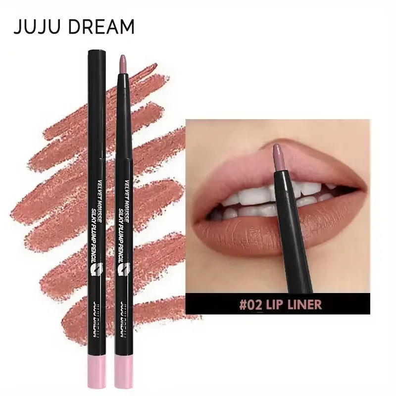 Long-Lasting Waterproof Matte Lip Liner Hydrating Non-Sticky Lip Makeup Contours Lips 5 Shades Available Lipstick Replacement