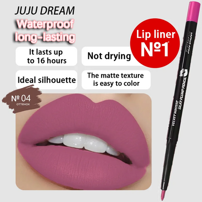 Long-Lasting Waterproof Matte Lip Liner Hydrating Non-Sticky Lip Makeup Contours Lips 5 Shades Available Lipstick Replacement
