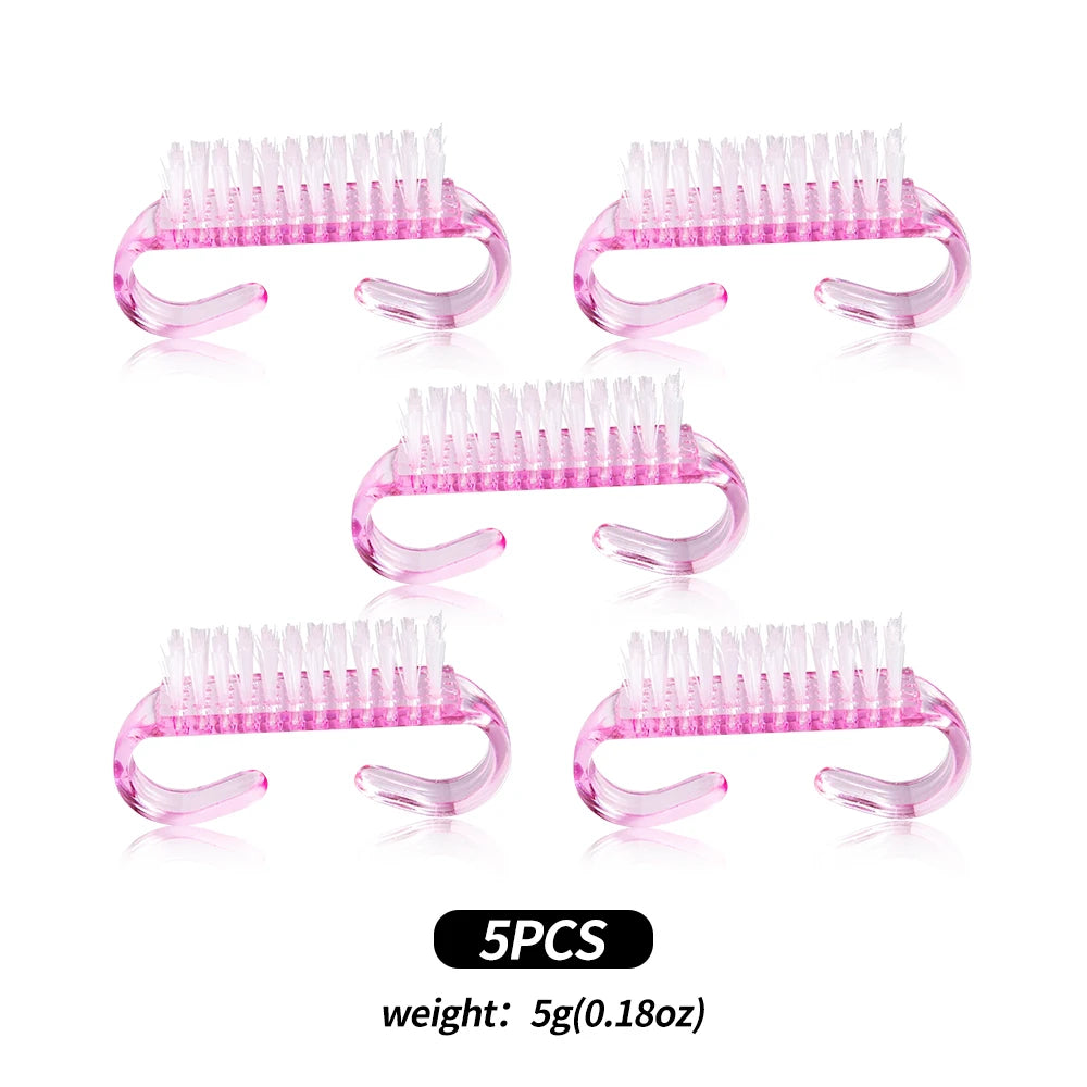 3/5/8Pcs Sculpture Dotting Pen Nail Art Silicone Brush Colorful Crystal Dual-head Carving Flower Painting Pen DIY Manicure Tools