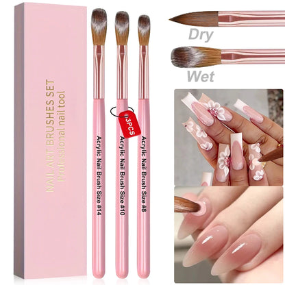 3/5/8Pcs Sculpture Dotting Pen Nail Art Silicone Brush Colorful Crystal Dual-head Carving Flower Painting Pen DIY Manicure Tools