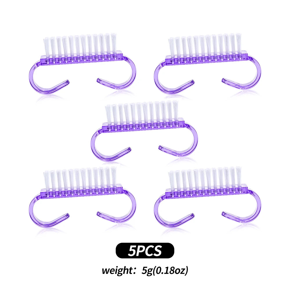 3/5/8Pcs Sculpture Dotting Pen Nail Art Silicone Brush Colorful Crystal Dual-head Carving Flower Painting Pen DIY Manicure Tools