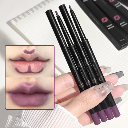 Long-Lasting Waterproof Matte Lip Liner Hydrating Non-Sticky Lip Makeup Contours Lips 5 Shades Available Lipstick Replacement